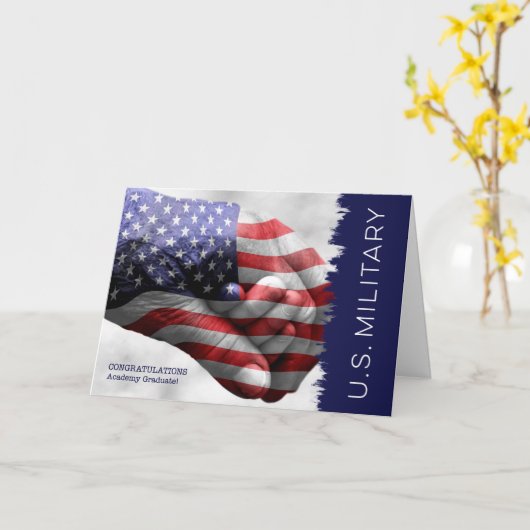 Carte Académie militaire - Main dans la main avec drapea (Fleur jaune)