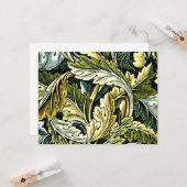 Carte Acanthus, le populaire motif William Morris (Devant/Arrière en situation)