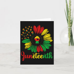 Carte Accentuateurs de Juneteenth Tournesol Afro-América