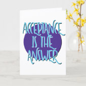 Carte Acceptation Est La Réponse Slogan De Récupération (Fleur jaune)