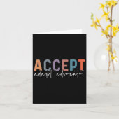 Carte Accepter Adapt Advocate Enseignant de l'éducation (Fleur jaune)