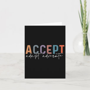 Carte Accepter Adapt Advocate Enseignant de l'éducation