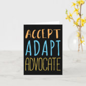 Carte Accepter Adapt Advocate Handicap Comportement Ther (Fleur jaune)