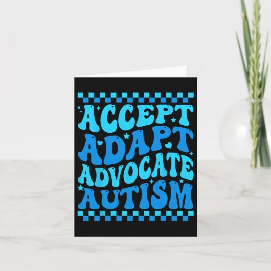 Carte Accepter Adapt Advocate Sensibilisation sur l'auti (Devant)