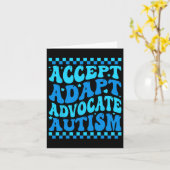 Carte Accepter Adapt Advocate Sensibilisation sur l'auti (Fleur jaune)