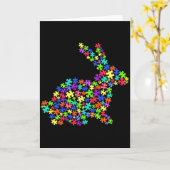 Carte Accepter Comprendre Amour Lapin Sensibilisation à  (Fleur jaune)
