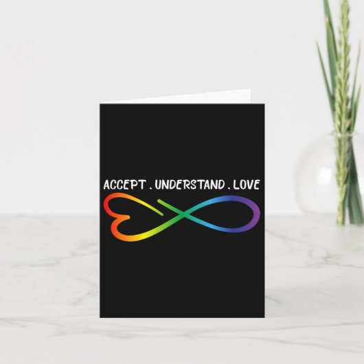 Carte Accepter Comprendre Amour Neurodiversité Infinité (Devant)