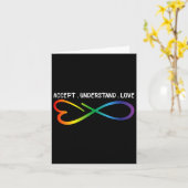 Carte Accepter Comprendre Amour Neurodiversité Infinité (Fleur jaune)