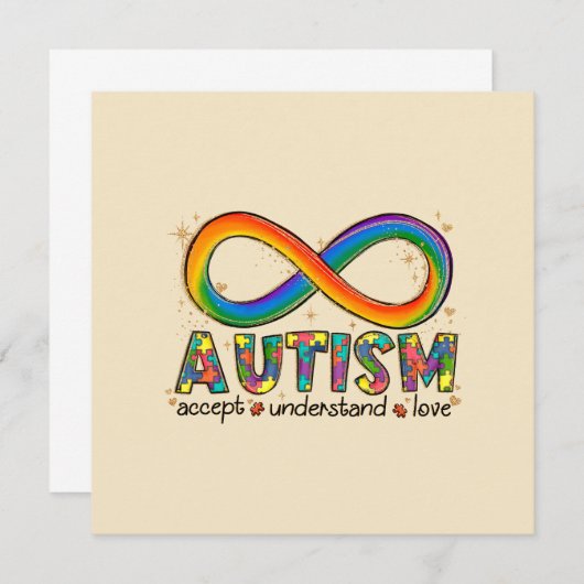 Carte Accepter l'amour comprendre - Infinity Sensibilisa (Devant / Derrière)