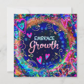 Carte Accepter Plutôt La Croissance Encourager L'Inspiri (Devant)