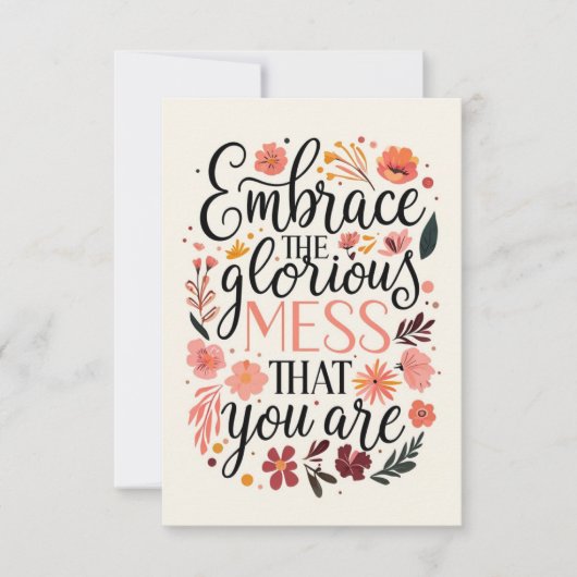 Carte Acceptez la citation motivationnelle glorieuse du (Devant)