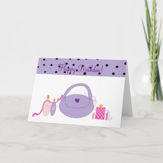 Carte Accessoires de Spa Anniversaire (Devant)