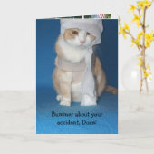 Carte Accident / Bras cassés / Jambe (Fleur jaune)