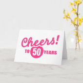 Carte Acclamations à 50 ans d'anniversaire (Fleur jaune)