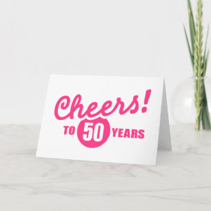 Carte Acclamations à 50 ans d'anniversaire