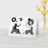 Carte "Acclamations !" Art déco (Fleur jaune)