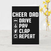 Carte Acclamer Papa Conduire Payer Applaudir Répéter Che (Fleur jaune)
