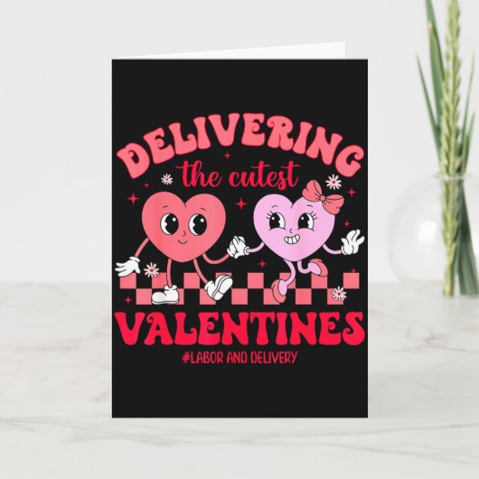 Carte Accouchement du plus mignon Saint-Valentin Travail (Devant)