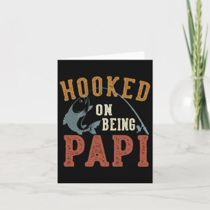 Carte Accro à être Papa Fête des Pères Pêche Papa