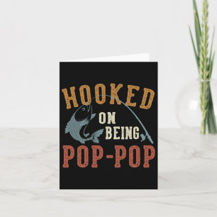 Carte Accro à être Pop-pop Fête des Pères Pêche Pop-p