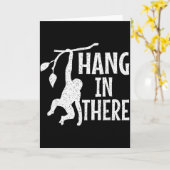 Carte Accroche-Toi Singe Punition Motivation (Fleur jaune)