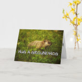 Carte Accrocher une marmotte (Fleur jaune)