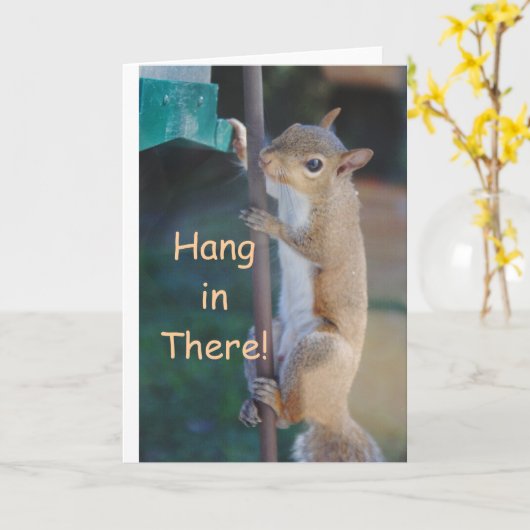 Carte Accrochez-vous à l'écureuil (Fleur jaune)