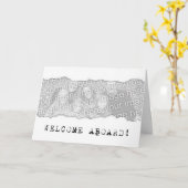 Carte accueil à bord ! (larme de page) (Fleur jaune)