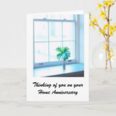 Carte Accueil Anniversaire - Salutations de l'agent immo (Fleur jaune)