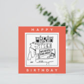 Carte Accueil Brûler un dessin de Barmaid gonflable (Debout devant)