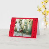 CARTE **ACCUEIL D'AMITIÉ** JOYEUX VACANCES NOËL (Fleur jaune)