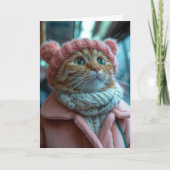 Carte Accueil du Chat Confortable (Devant)