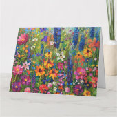 Carte Accueil du mariage de champ Fleur sauvage coloré (Dos)
