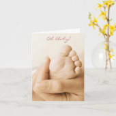 Carte Accueil du nouveau bébé (Fleur jaune)