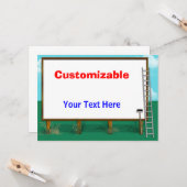 Carte Accueil du panneau publicitaire - Personnalisable, (Devant/Arrière en situation)