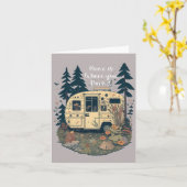 Carte Accueil est l'endroit où vous le garez Camper Vint (Fleur jaune)