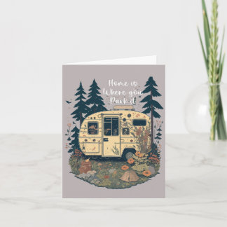 Carte Accueil est l'endroit où vous le garez Camper Vint