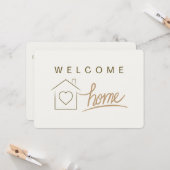 Carte Accueil Immobilier minimaliste Personnalisé (Devant/Arrière en situation)