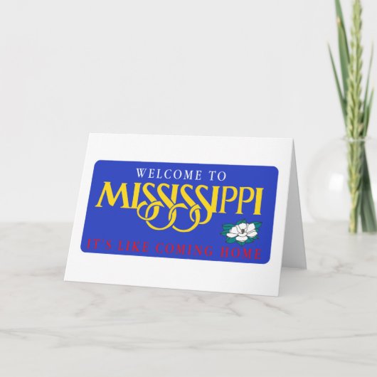 Carte Accueil panneau routier vers Mississippi - (Devant)
