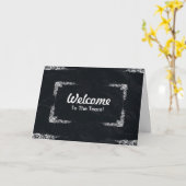 Carte Accueil personnalisé de la bordure noire (Fleur jaune)