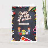 Carte Accueil personnalisé du premier jour de l'école (Devant)