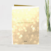 Carte Accueil personnalisé pour l'anniversaire d'or (Dos)