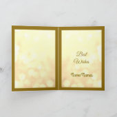 Carte Accueil personnalisé pour l'anniversaire d'or (Intérieur)