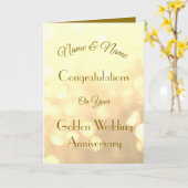 Carte Accueil personnalisé pour l'anniversaire d'or (Fleur jaune)