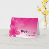 Carte Accueil simple et personnalisé (Fleur jaune)