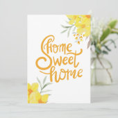 Carte Accueil Sweet Home Fleurs d'été Chic Ménage (Debout devant)
