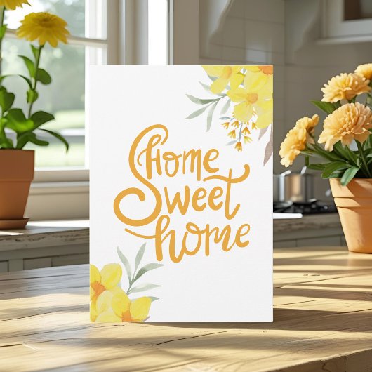 Carte Accueil Sweet Home Fleurs d'été Chic Ménage