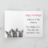 Carte ACD Heeler Noël Vacant moche de Noël (Intérieur)