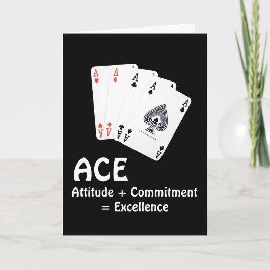 Carte ACE Attitude + Engagement = Excellence (Devant)