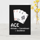 Carte ACE Attitude + Engagement = Excellence (Fleur jaune)